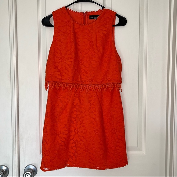 Topshop petite orange lace dress - Picture 5 of 5